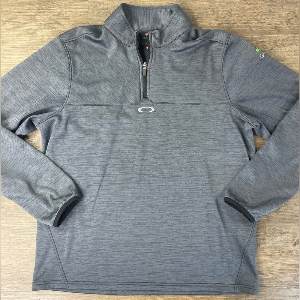 Oakley Men’s Grey Hydrolix Pullover 1/4 Zip Lightweight Fleece, size Medium
